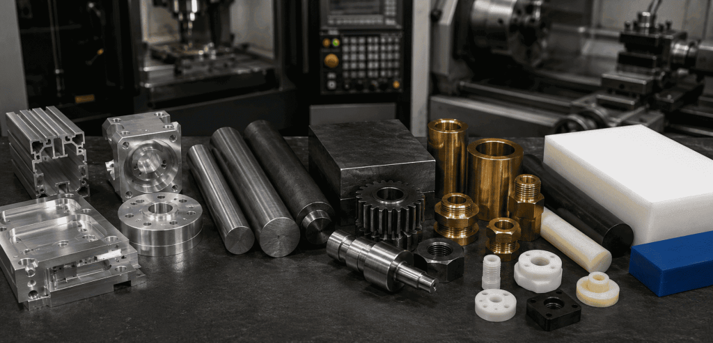 Dobór materiału do frezowania CNC i toczenia CNC – aluminium, stal, mosiądz i tworzywa